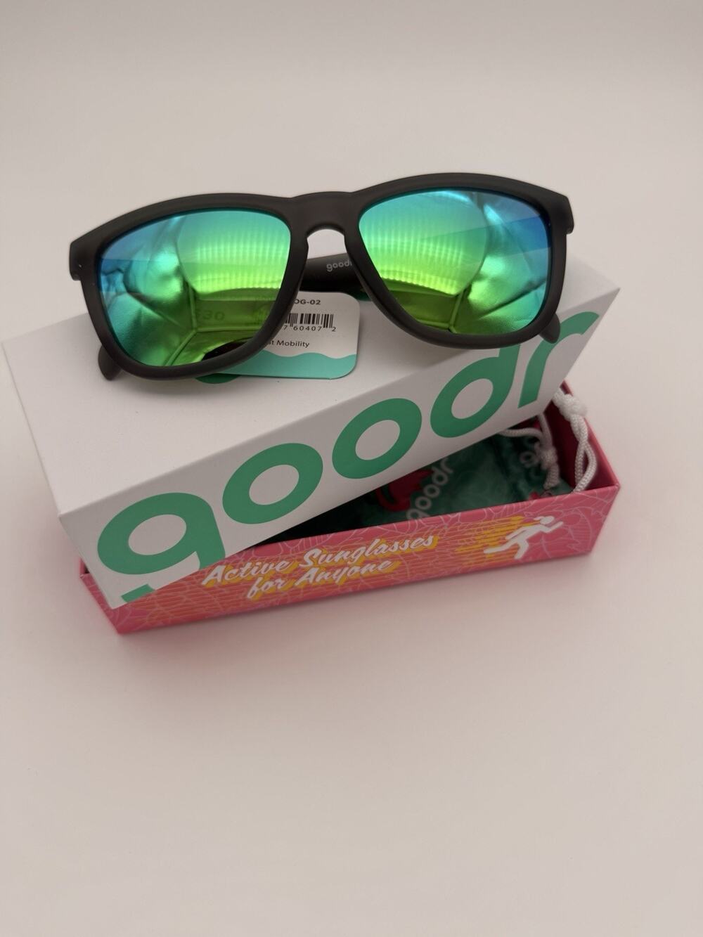 goodr Silverback Squat Mobility OG Sunglasses Gray Green Mirrored NWT